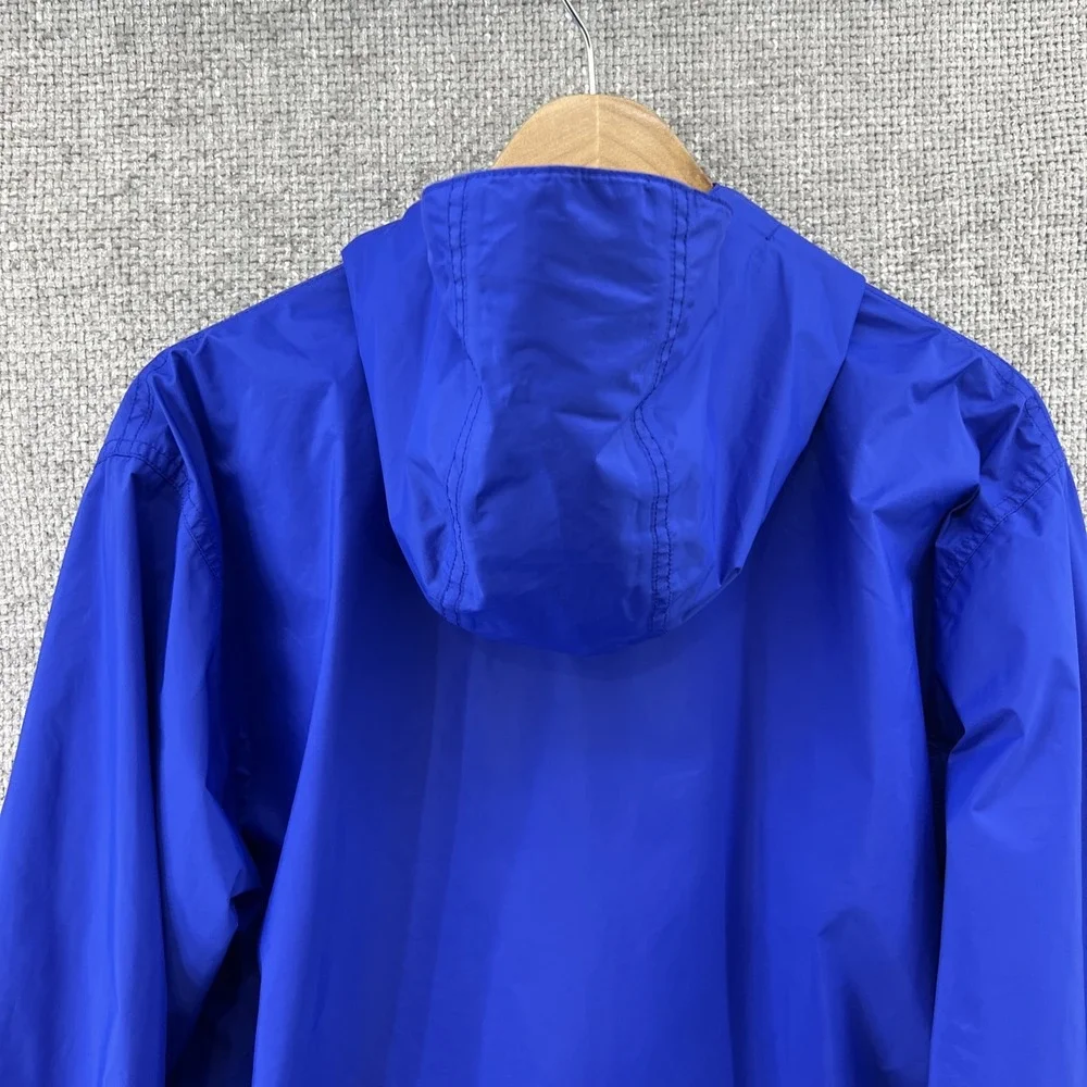 LL Bean Vintage Mens Small Gore-Tex Blue Anorak Nylon Windbreaker Hooded Outdoor